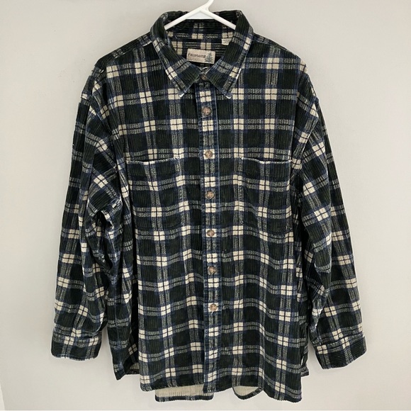 Fieldmaster Corduroy Plaid Button Down Shirt. - Picture 4 of 14